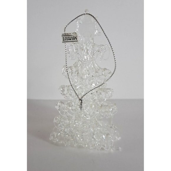 Clear Glass Christmas Ornament Deer Tree Midwest Imports W Box 09680 Vintage - Picture 6 of 7